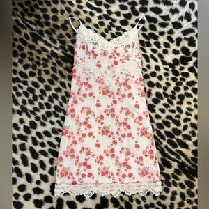 White floral mini dress